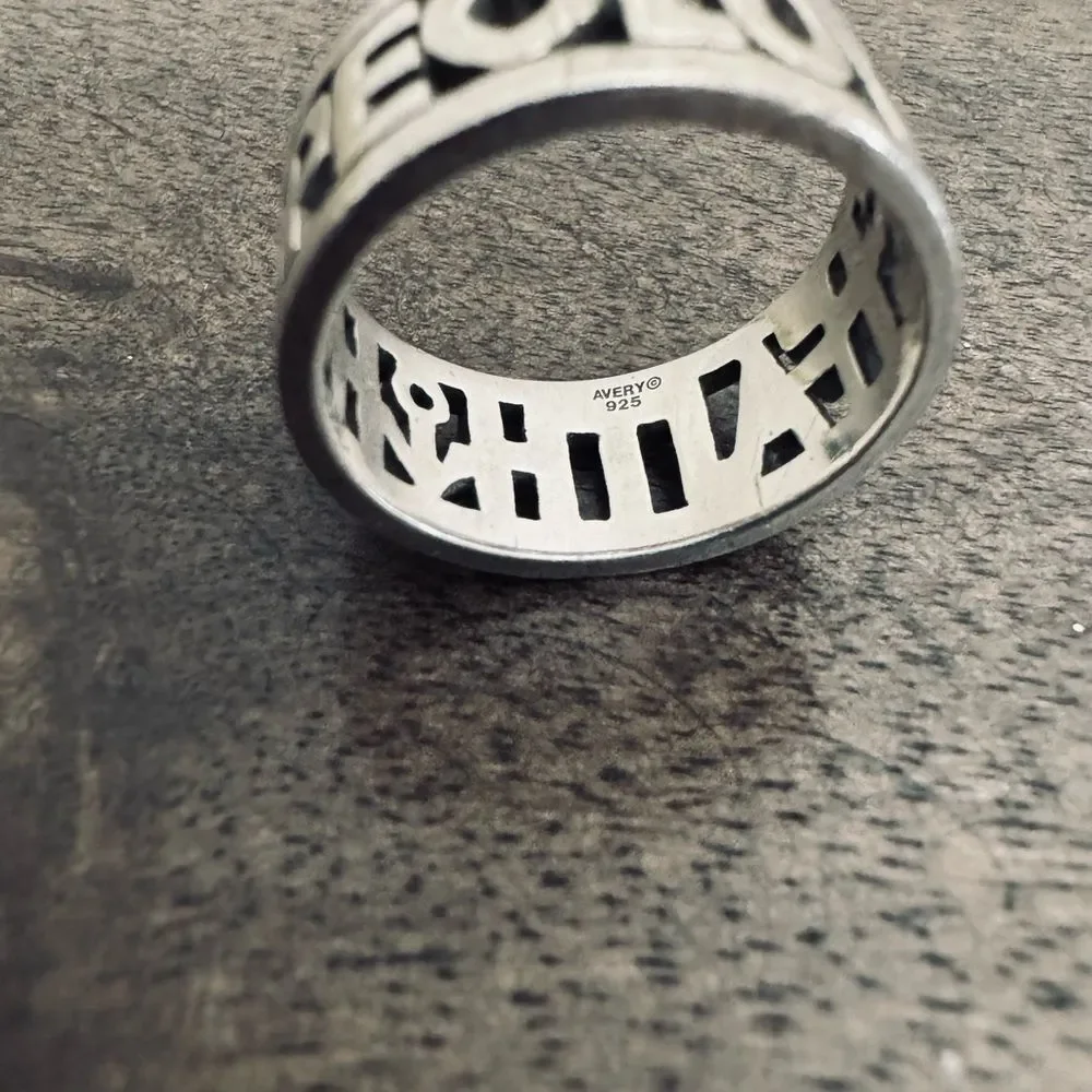 James Avery Faith Hope Love Retired 925 Sterling Silver Ring